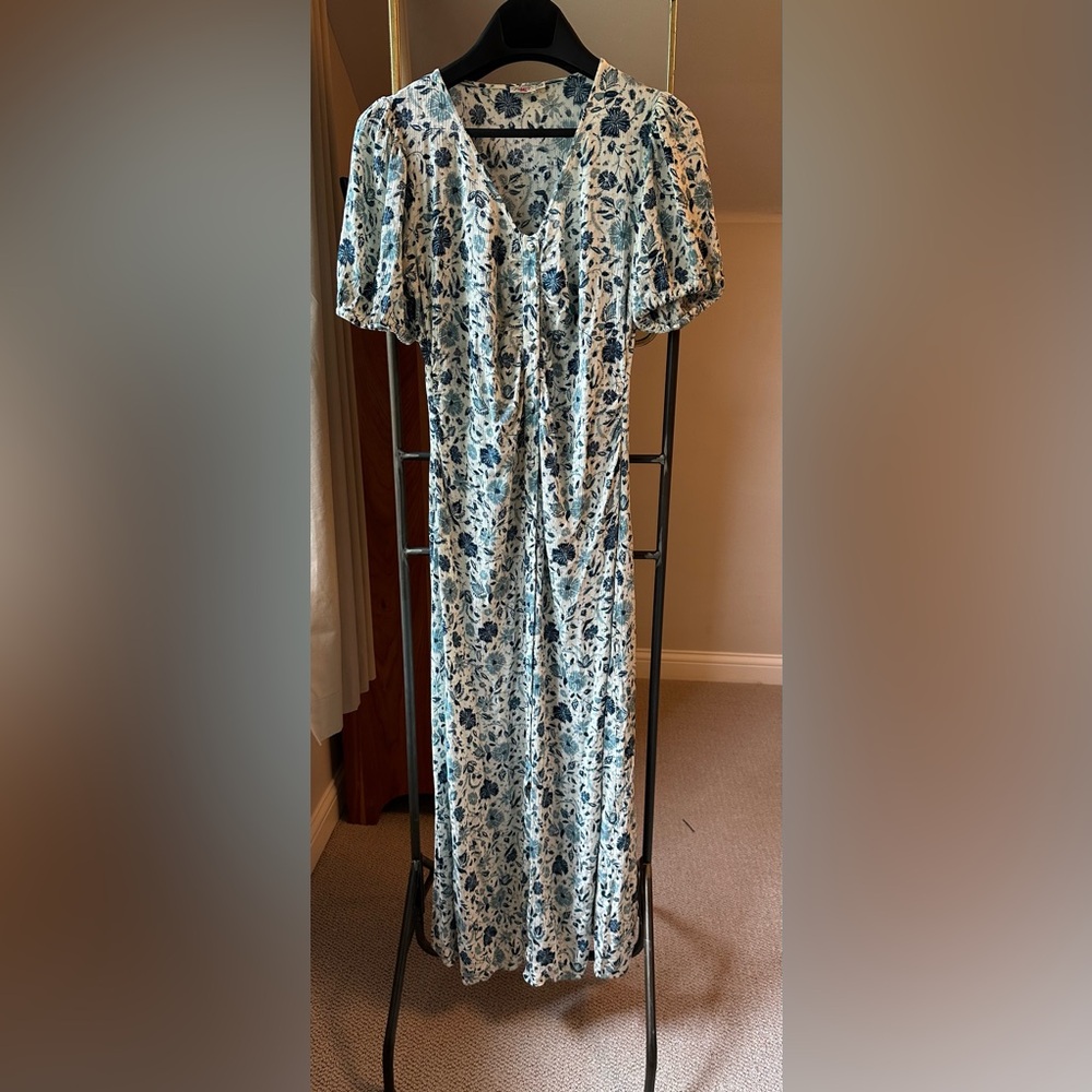 Faherty Blue and White Floral Fabric